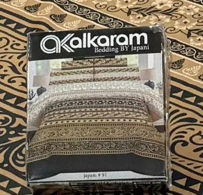 3 Piece Set Double Bed Printed King Size Bedsheet