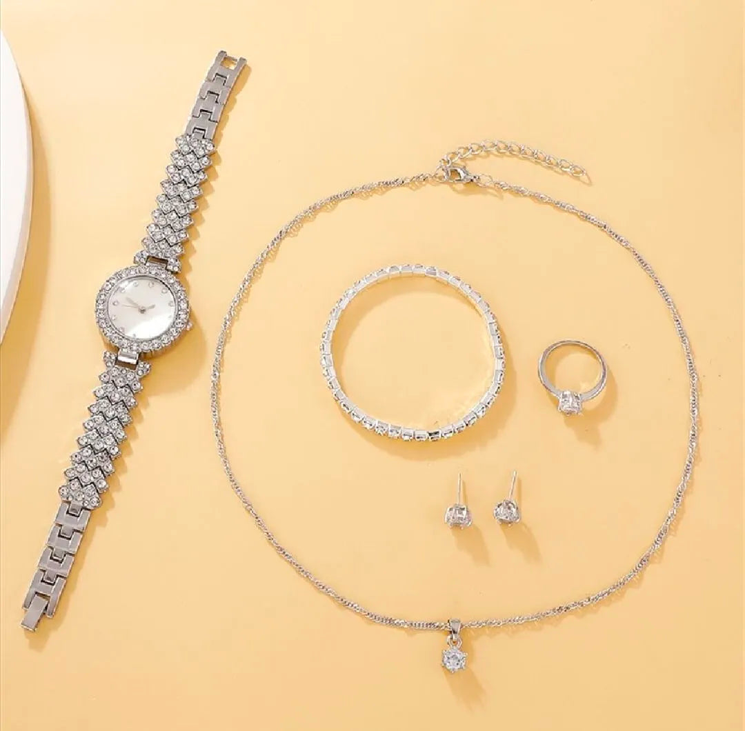 Watch - 6 PC's Luxury Women's Wristwatches with Diamond Bracelet