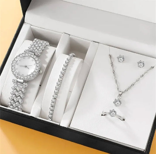 Watch - 6 PC's Luxury Women's Wristwatches with Diamond Bracelet