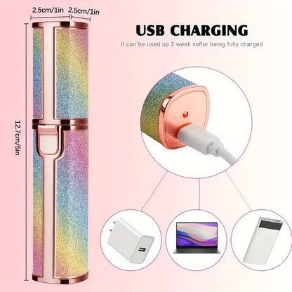 2-in-1 Rechargeable Eyebrow Trimmer & Facial Hair Remover for Women